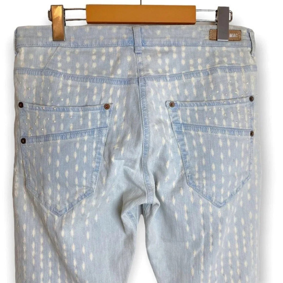 MAC Light Wash Spotted & Embellished Skinny Jeans - Picture 4 of 10